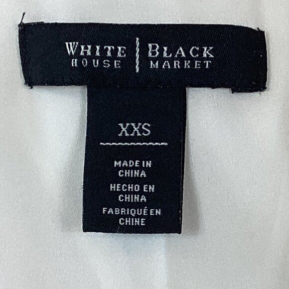 WHBM/White House Black Market Petal Back Tiered Tunic Sz XXS Crema White 254C - Picture 6 of 11